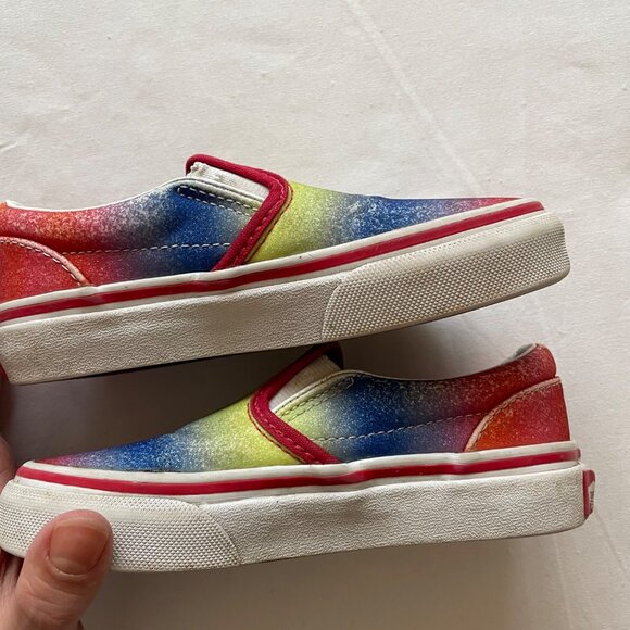 Vans Rainbow Glitter Slip On Sneakers size 10.5 - Picture 6 of 9